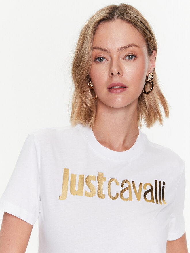 Just Cavalli Just Cavalli Футболка 74PBHF00 Білий Regular Fit