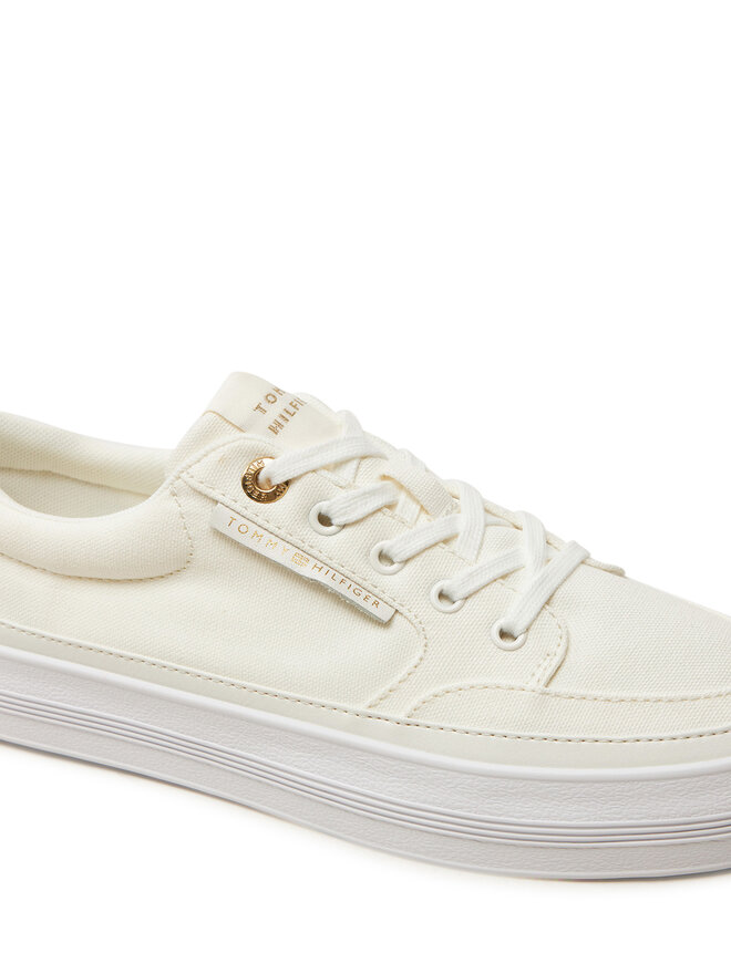 Tommy Hilfiger Sneakers Tommy Hilfiger Essential Vulc Textile Sneaker FW0FW08323 Écru