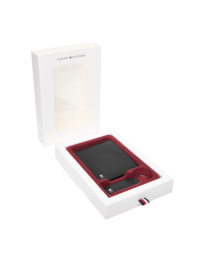 Tommy Hilfiger Geldbörse und Schlüsselanhänger Set Tommy Hilfiger Gp Eton Cc And Coin Pckt Keyfob AM0AM07931 Schwarz