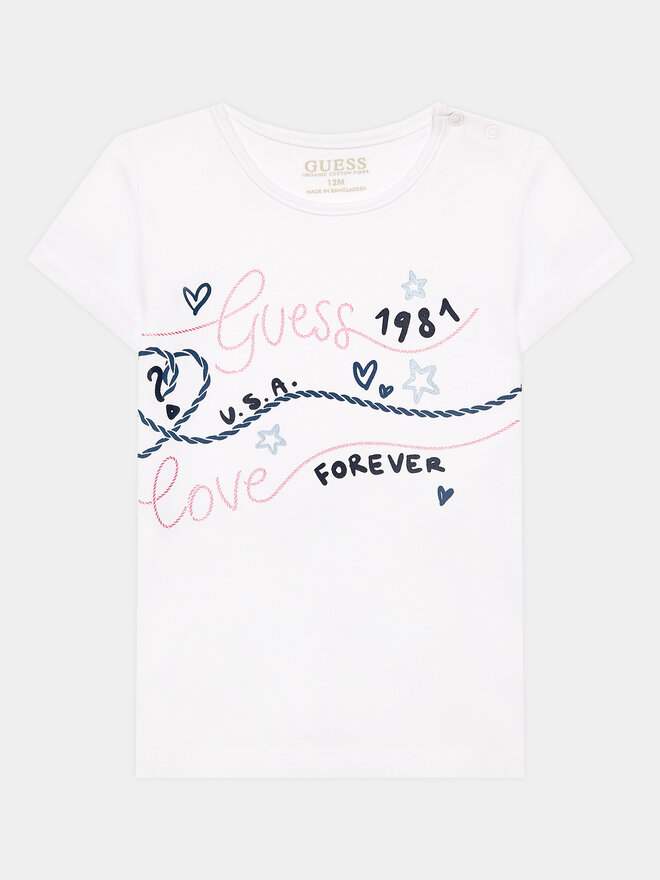 Guess Guess Футболка A3GI02 K6YW1 Білий Regular Fit