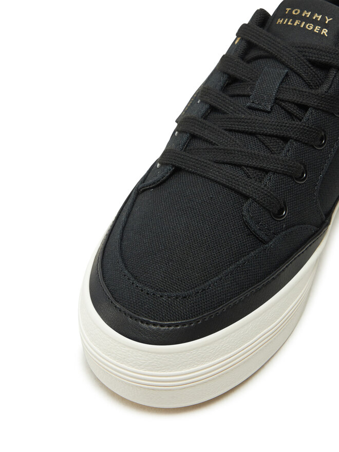 Tommy Hilfiger Sneakersy Tommy Hilfiger Essential Vulc Textile Sneaker FW0FW08323 Czarny