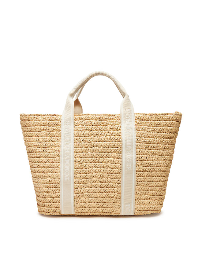 Tommy Hilfiger Bolso Tommy Hilfiger Th Spring Logo Tote AW0AW17196 Beis