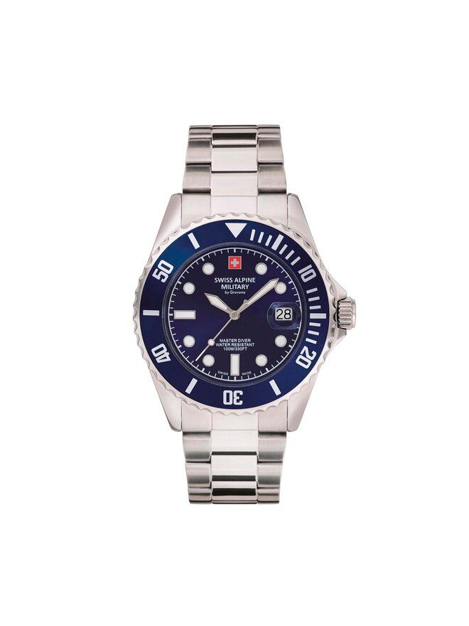 Hodinky Swiss Alpine Military Diver 7053.1135 Strieborna eobuv.sk
