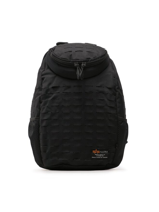 Black combat backpack top