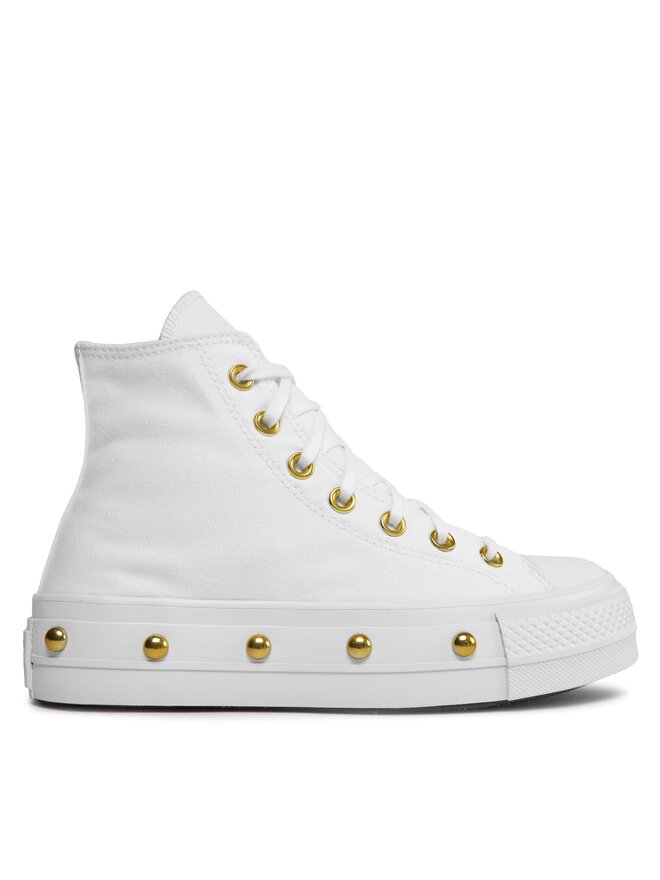 Converse Sneakers aus Stoff Converse Chuck Taylor All Star Lift Platform Star Studded A06787C Weiß