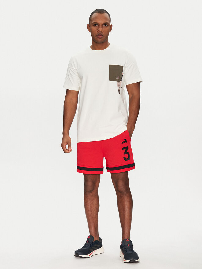 adidas adidas Póló Lens Elevated Pocket Graphic JJ3928 Fehér Loose Fit