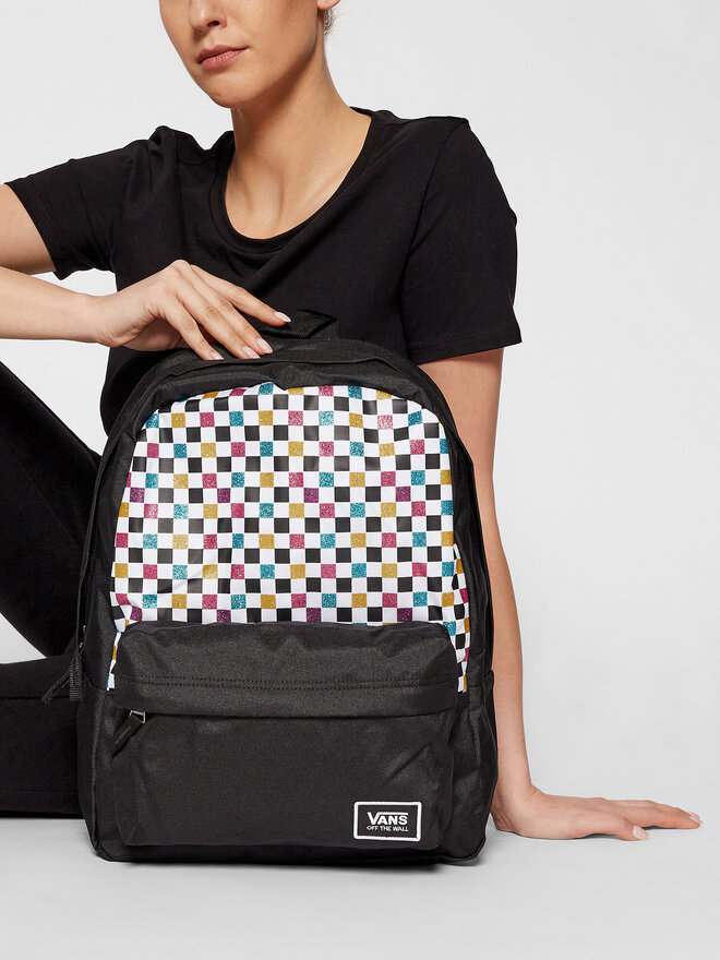 Vans Rucksack Vans Glitter Check R VN0A48HGUX91 Schwarz