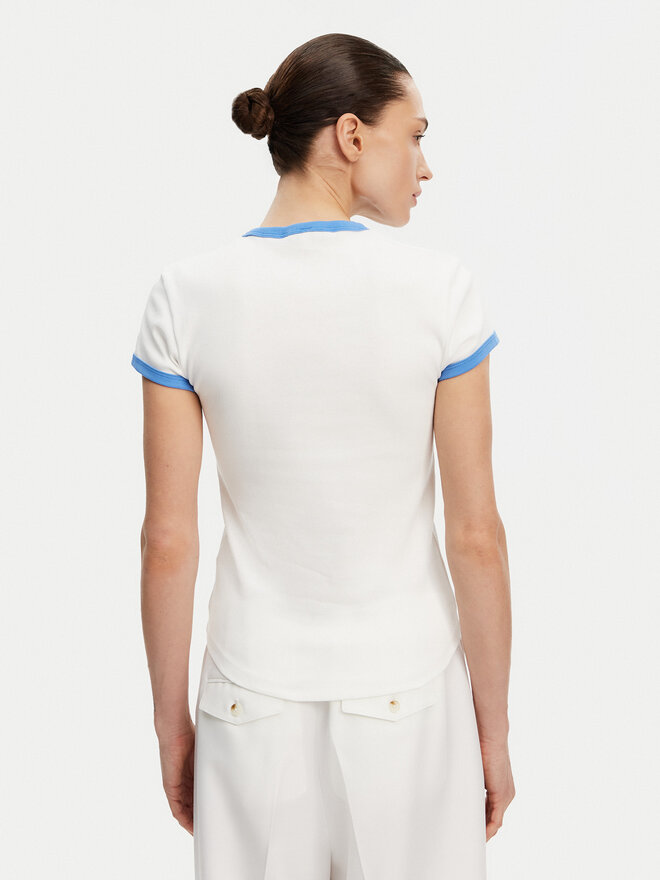 Tommy Hilfiger Tommy Hilfiger Camiseta WW0WW44581 Écru Slim Fit