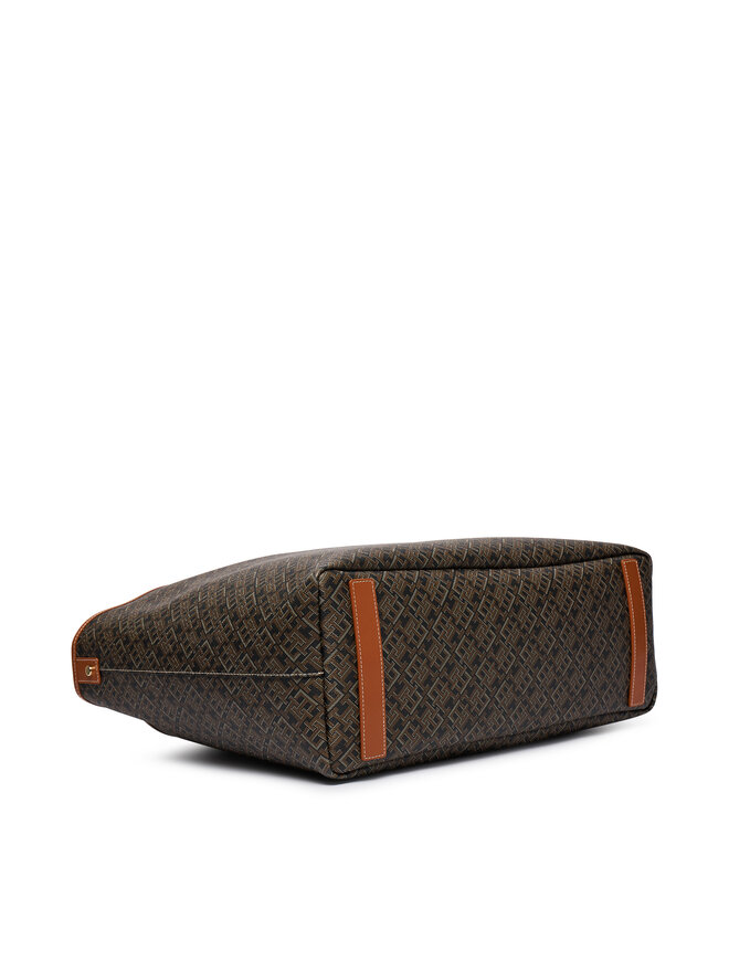 Tommy Hilfiger Handtasche Tommy Hilfiger Th Monoplay Maxi Tote Le AW0AW18850 Schwarz