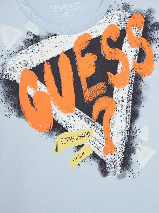 Guess Guess T-shirt L5GI00 K8HM4 Plava Regular Fit