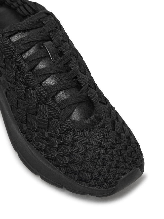 Tory Burch Sneakersy Tory Burch Good Luck Woven Trainer 159962 Czarny