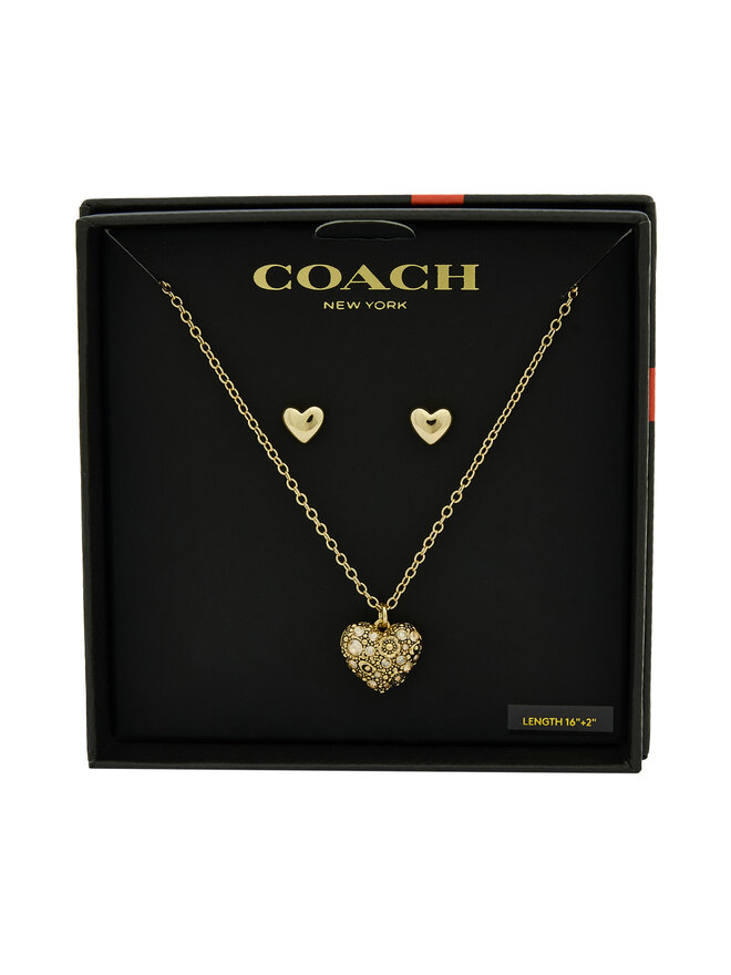 Coach Набір: ланцюжок і сережки Coach 37541359 Золотий
