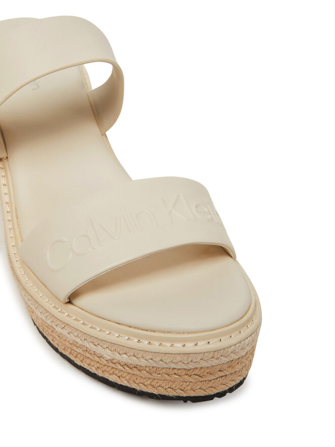 Calvin Klein Espadryle Calvin Klein Wedge Sandal 50 - He HW0HW02375 Écru