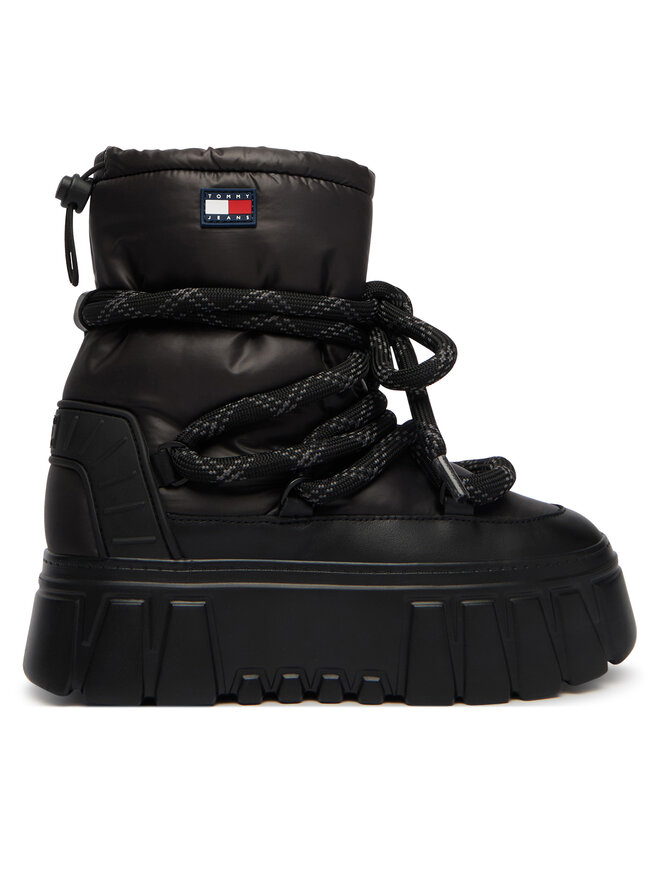 Tommy Jeans Schneeschuhe Tommy Jeans Tjw Platform Nylon Snowboot Wl EN0EN03163 Schwarz
