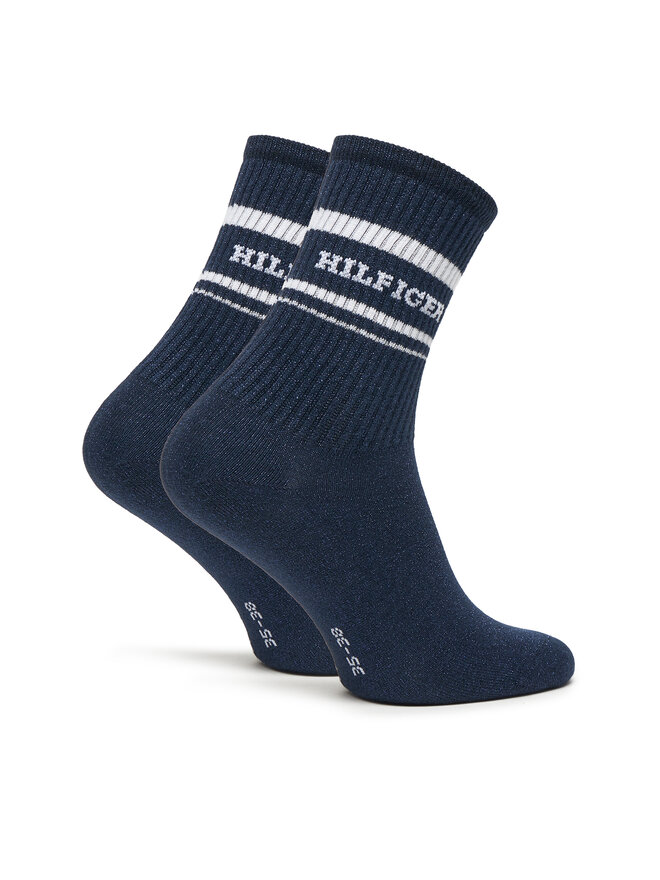 Tommy Hilfiger 2er-Set hohe Damensocken Tommy Hilfiger 701236457 Dunkelblau