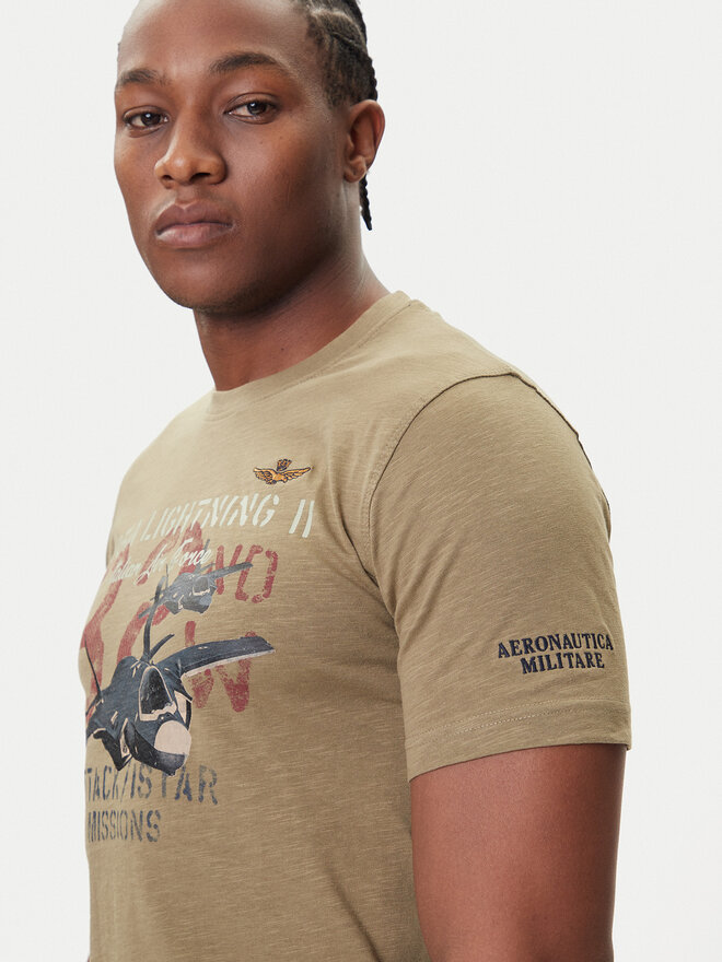 Aeronautica Militare Aeronautica Militare T-Shirt 252TS2472UJ00708 Khakifarben Regular Fit