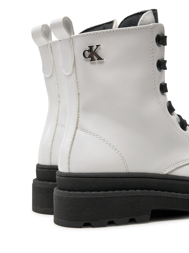 Calvin Klein Jeans Turistická obuv Calvin Klein Jeans Lace-Up Bootie V4A5-81031-1453 M Bílá