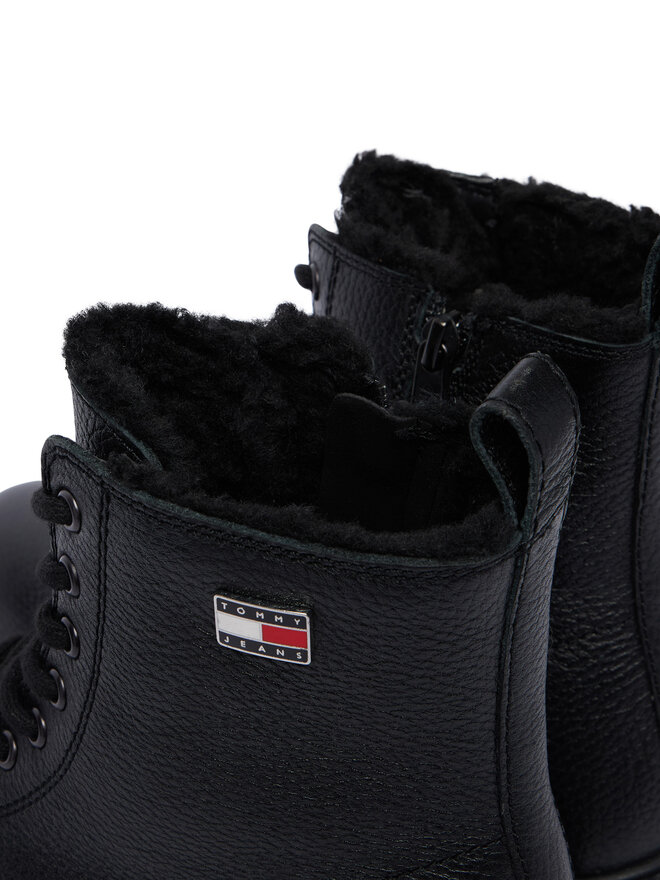 Tommy Jeans Schnürschuhe Tommy Jeans Tjw Platform Boots Wl EN0EN03159 Schwarz