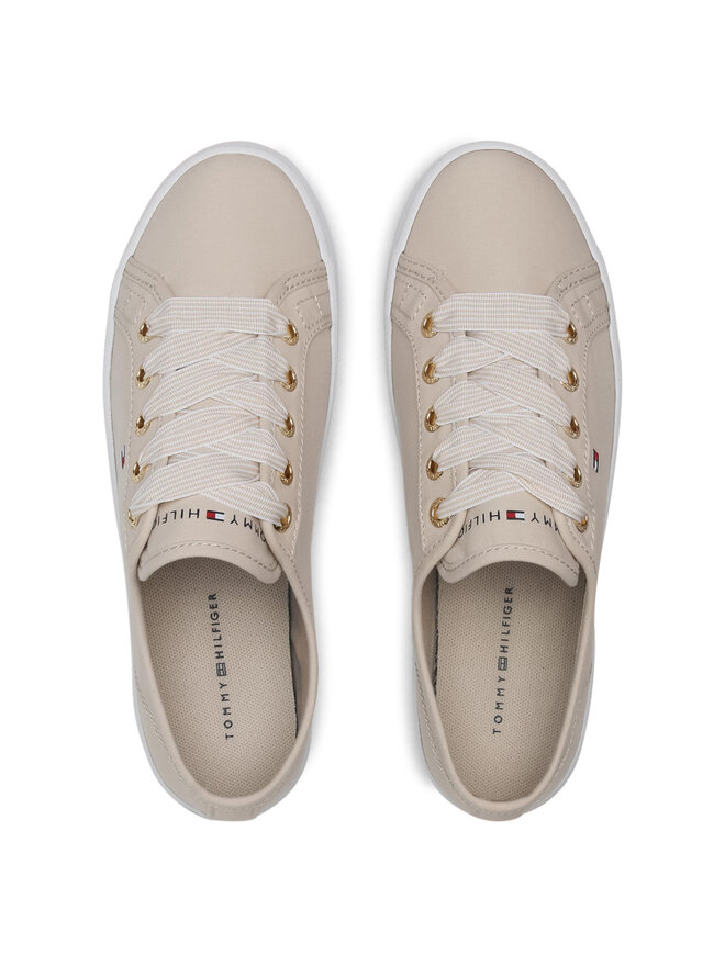 Tommy Hilfiger Sneakers aus Stoff Tommy Hilfiger Essential Nautical Sneaker FW0FW04848 Beige