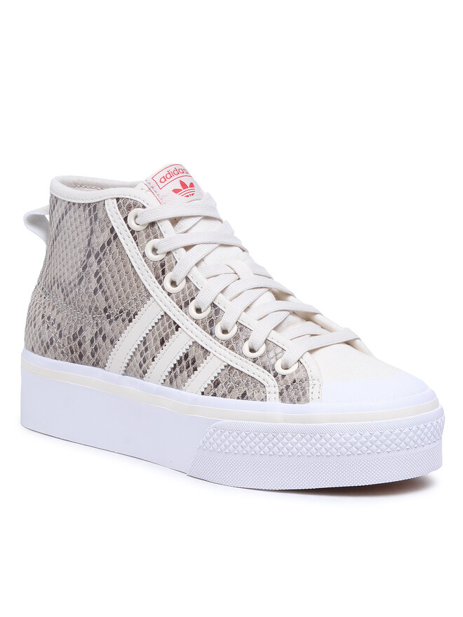adidas Trampki adidas Nizza Platform Mid Shoes HQ1981 Beżowy