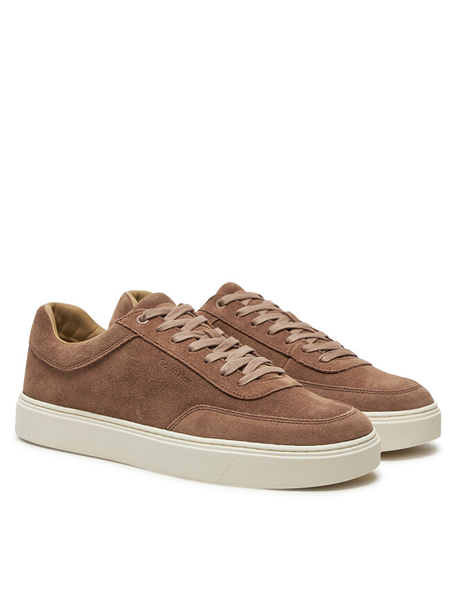 Calvin Klein Сникърси Calvin Klein Lace Up Suede HM0HM01792 Кафяв