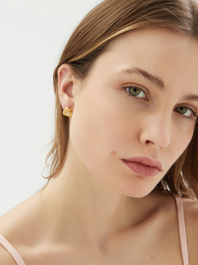Guess Náušnice Guess JUBE05 058JW Zlatá