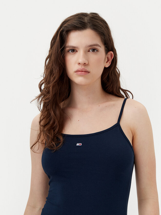 Tommy Jeans Tommy Jeans Felső Essential DW0DW20675 Sötétkék Slim Fit