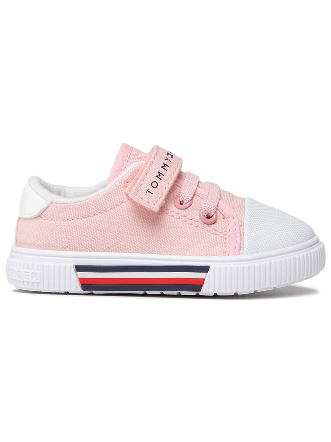 Tommy Hilfiger Кецове Tommy Hilfiger Low Cut Lace-Up/Velcro Sneaker T1A4-31007-0890 Розов