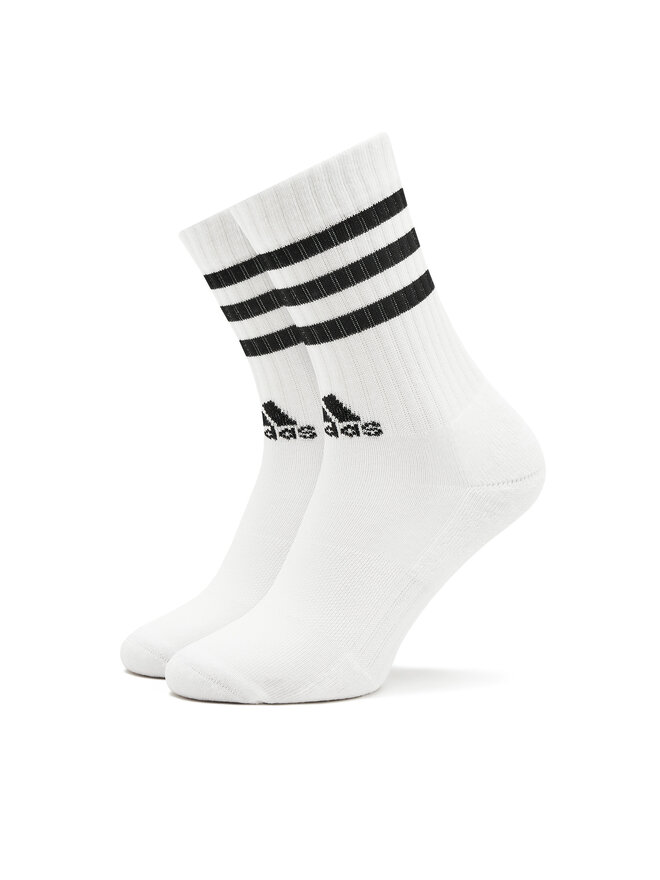 adidas Calzini lunghi unisex adidas 3-Stripes Cushioned Crew Socks 3 Pairs HT3458 Bianco