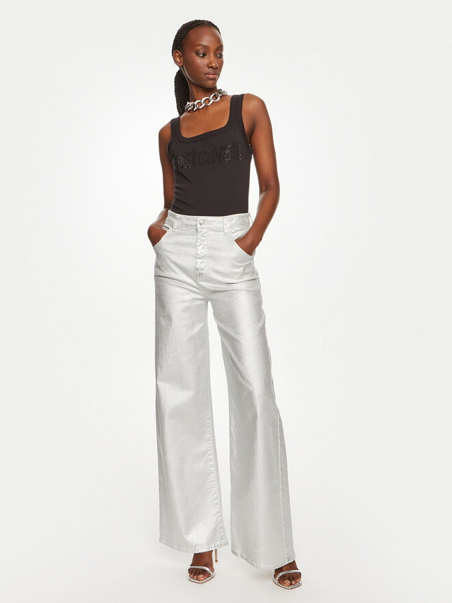 Just Cavalli Just Cavalli Felső 76PAME03 Fekete Regular Fit