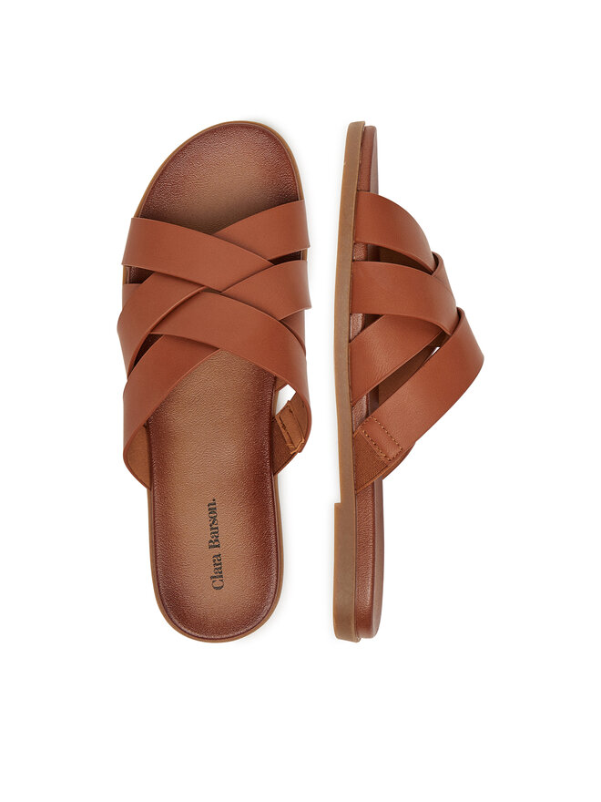 Clara Barson Pantoletten Clara Barson WS2520-03 Braun