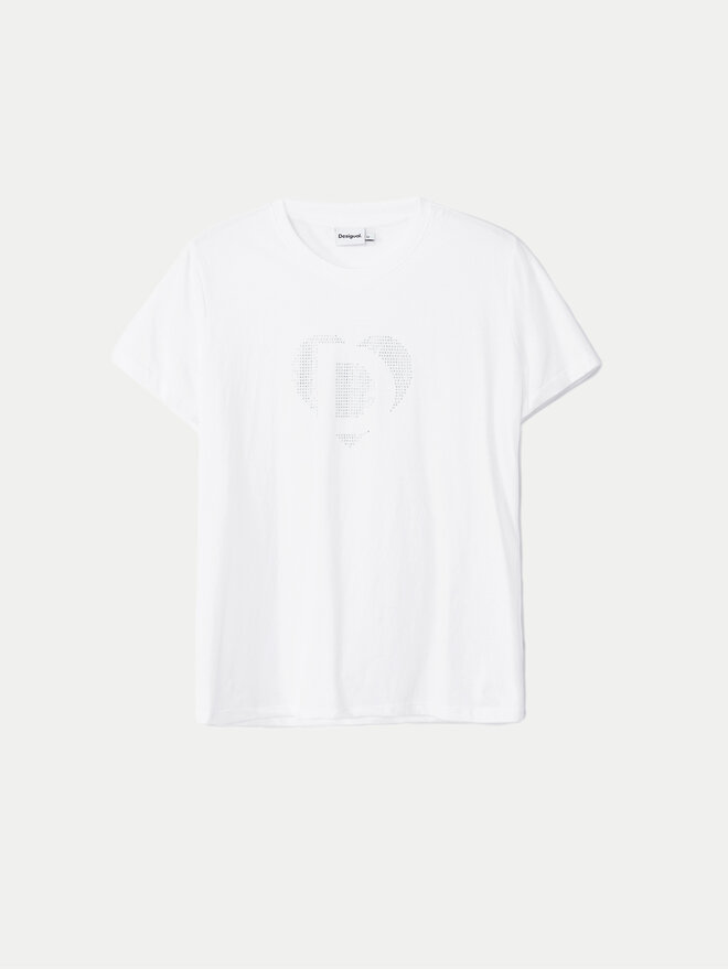 Desigual Desigual Camiseta Daisy 24WWTK01 Blanco Slim Fit