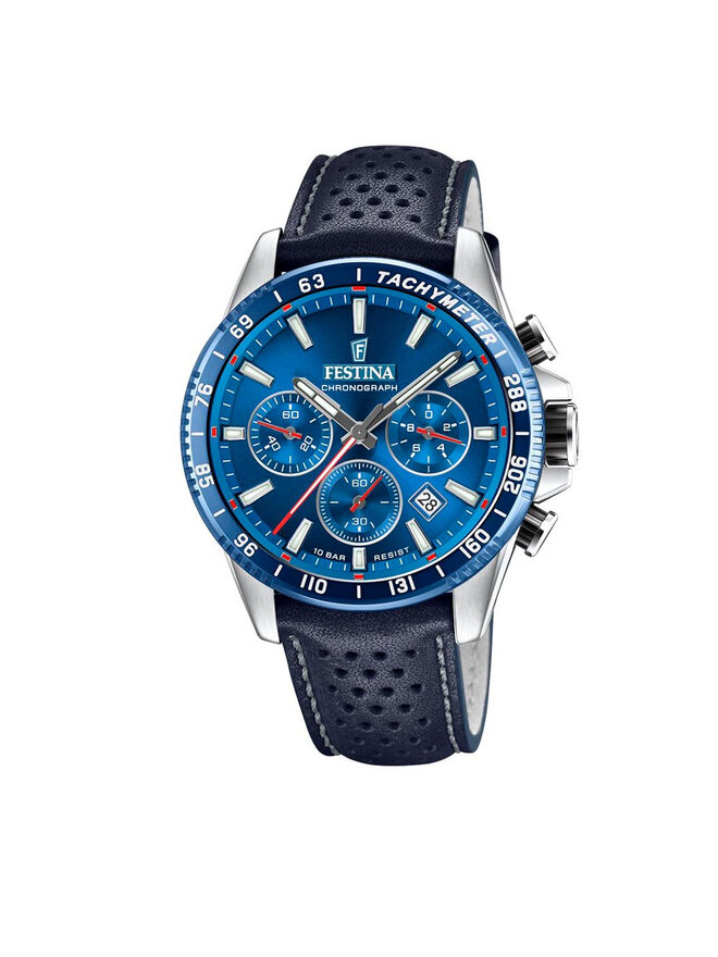Festina Ročna ura Festina Timeless Chronograph F20561/3 Mornarsko modra