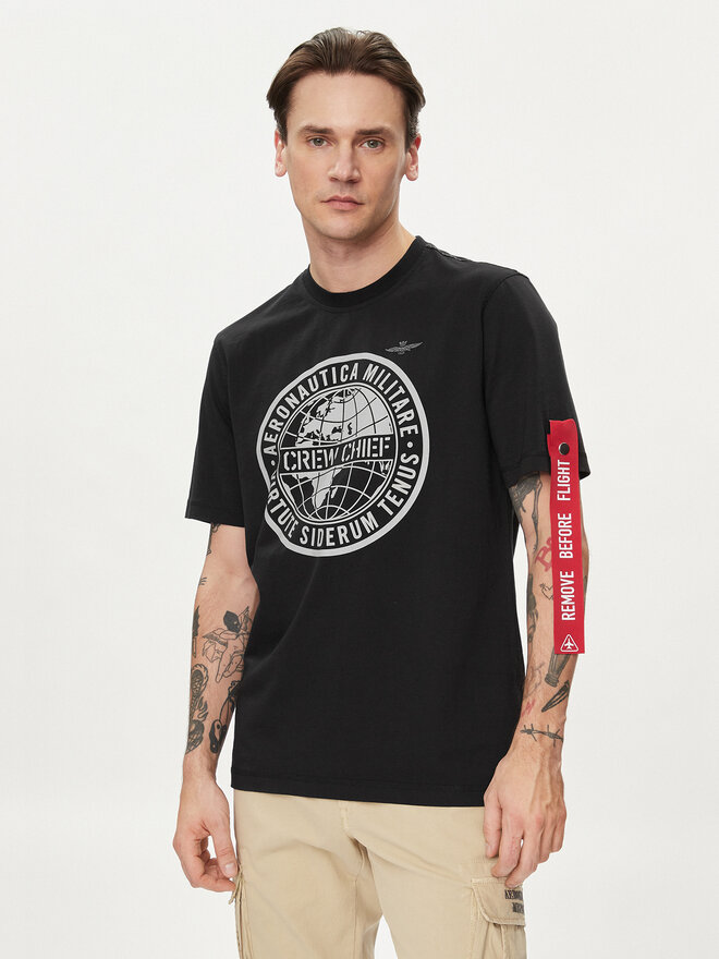 Aeronautica Militare Aeronautica Militare T-Shirt 241TS2208J635 Μαύρο Regular Fit