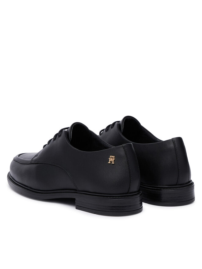 Tommy Hilfiger Oxford Schuhe Tommy Hilfiger Classoc Leather Derby FW0FW09487 Schwarz
