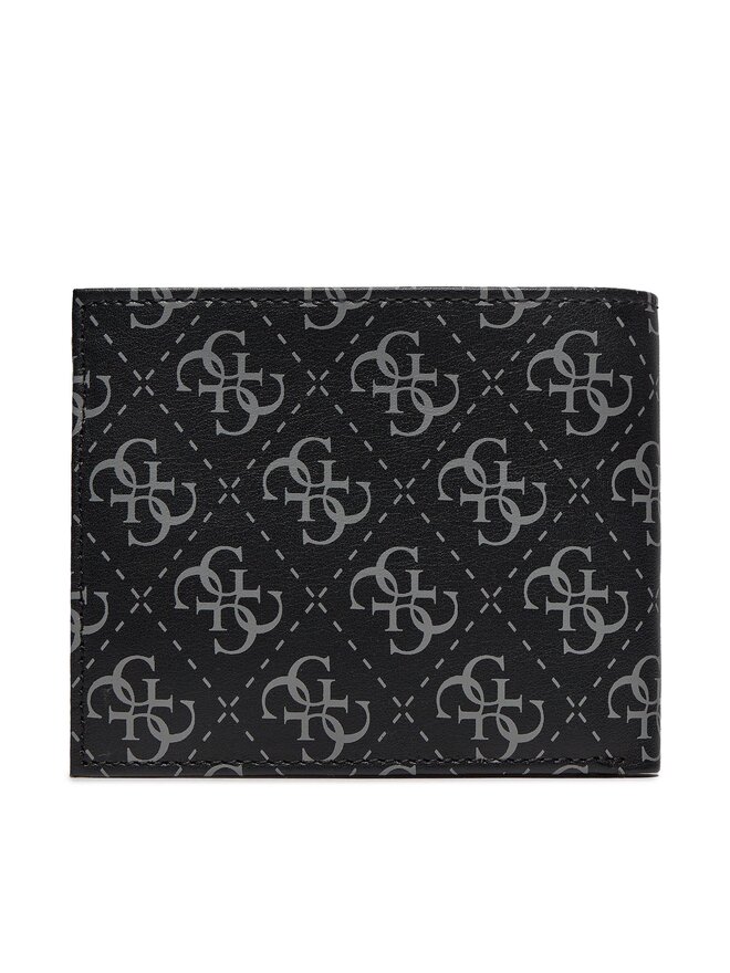Guess Portofel Mare pentru Bărbați Guess Vezzola Leather Slg SMVELE LEA20 Negru