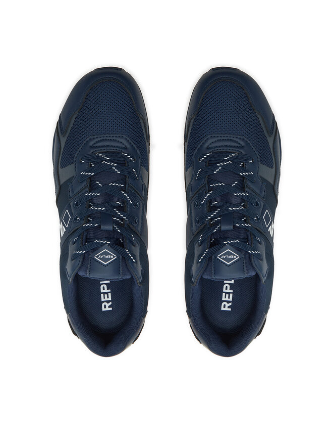 REPLAY Sneakersy REPLAY Adrien Game 4 Lace-Up GMS1D.000.C0055T Tmavomodrá