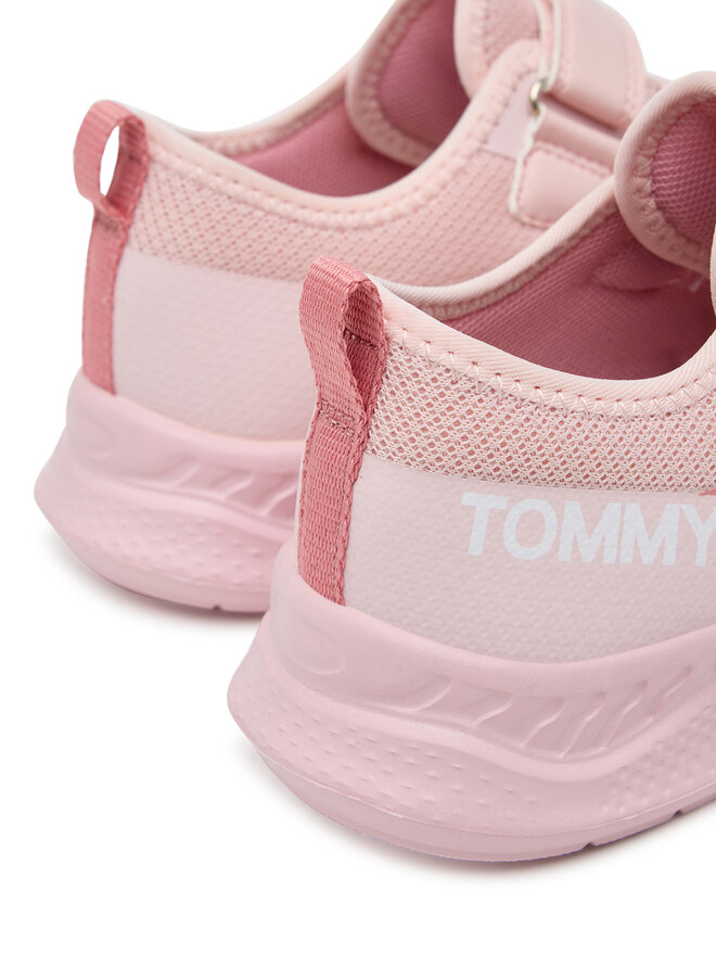 Tommy Hilfiger Сникърси Tommy Hilfiger Low Cut Lace-Up/Velcro Sneaker T1A9-33990-1843 S Розов