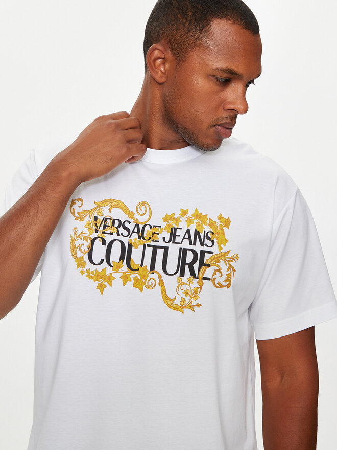 Versace Jeans Couture Versace Jeans Couture Camiseta 77GAHE05 CJ00E Blanco Regular Fit