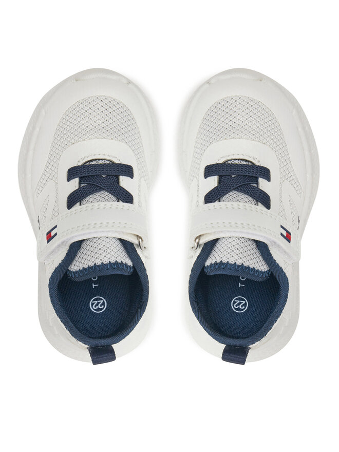 Tommy Hilfiger Sneakers Tommy Hilfiger Low Cut Lace-Up/Velcro Sneaker T1B9-33868-1756 M Bianco