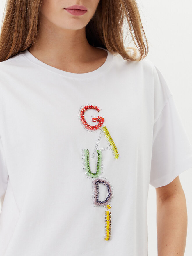 Gaudi Gaudi Camiseta 511BD64027 Blanco Regular Fit