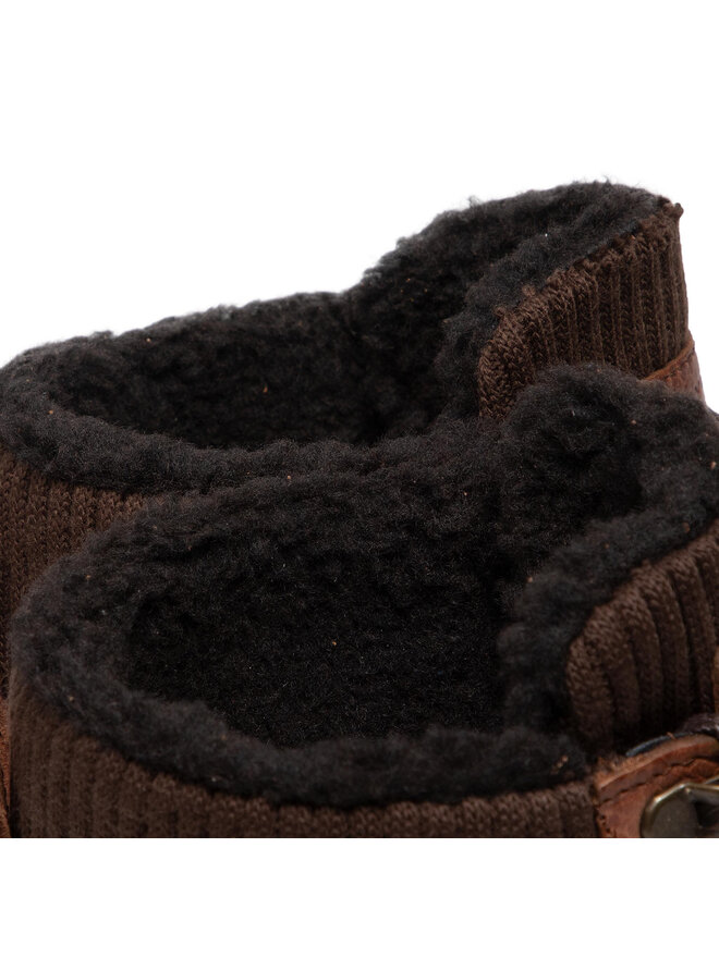 Tommy Hilfiger Μπότες Tommy Hilfiger Warm Corporate Mix Lace Boot FM0FM03774 Καφέ