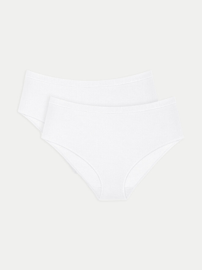 Triumph Triumph 2er-Set klassische Damenslips mit hoher Taille Sense Of Modal 10224762 Weiß