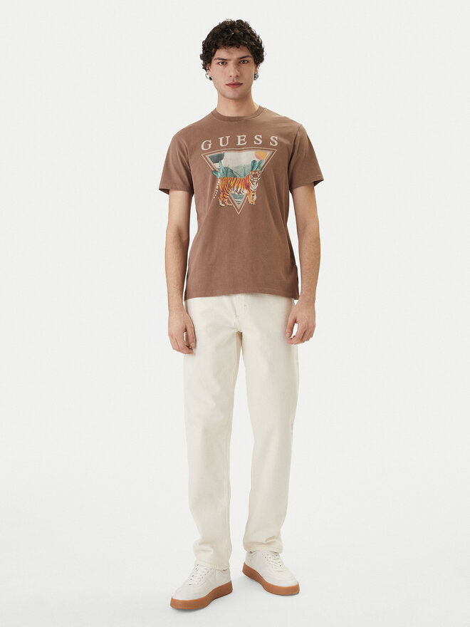 Guess Guess T-Shirt M6GI33 K3310 Braun Regular Fit