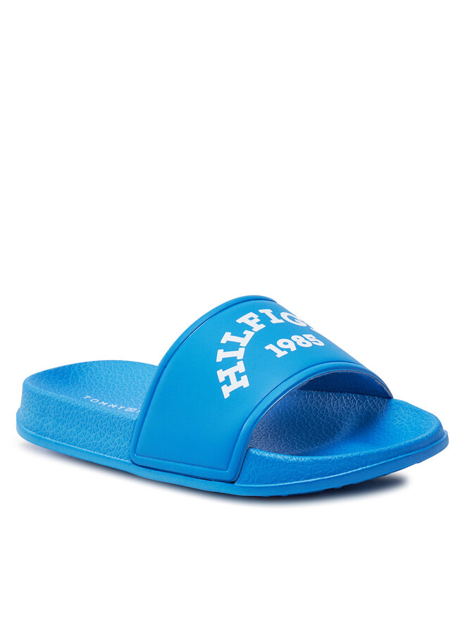 Tommy Hilfiger Pantoletten Tommy Hilfiger Logo Pool Slide T3B0-33457-1172 Blau