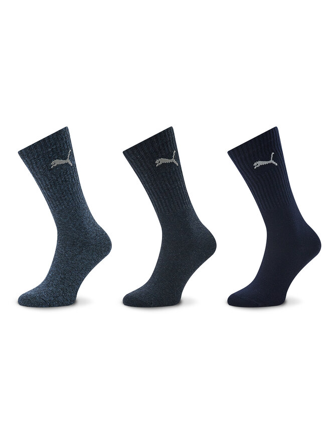 Puma Set di 3 paia di calzini lunghi unisex Puma 907940 04 Blu scuro