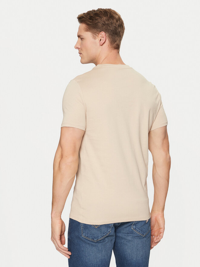 Guess Guess Marškinėliai M2YI71 I3Z14 Smėlio Slim Fit