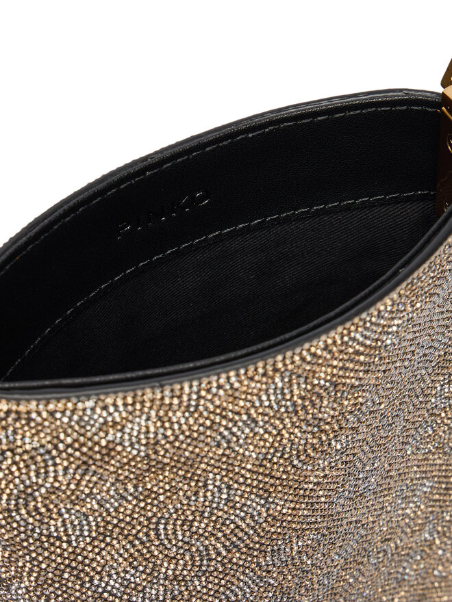 PINKO Сумка для телефону PINKO Phone Case Monogram Full Strass AI 25-26 PCPL 105358 A20D Золотий