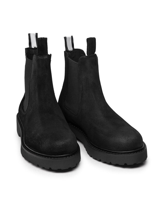 Tommy Jeans Боти тип челси Tommy Jeans Suede Chelsea Boot EM0EM00829 Черен