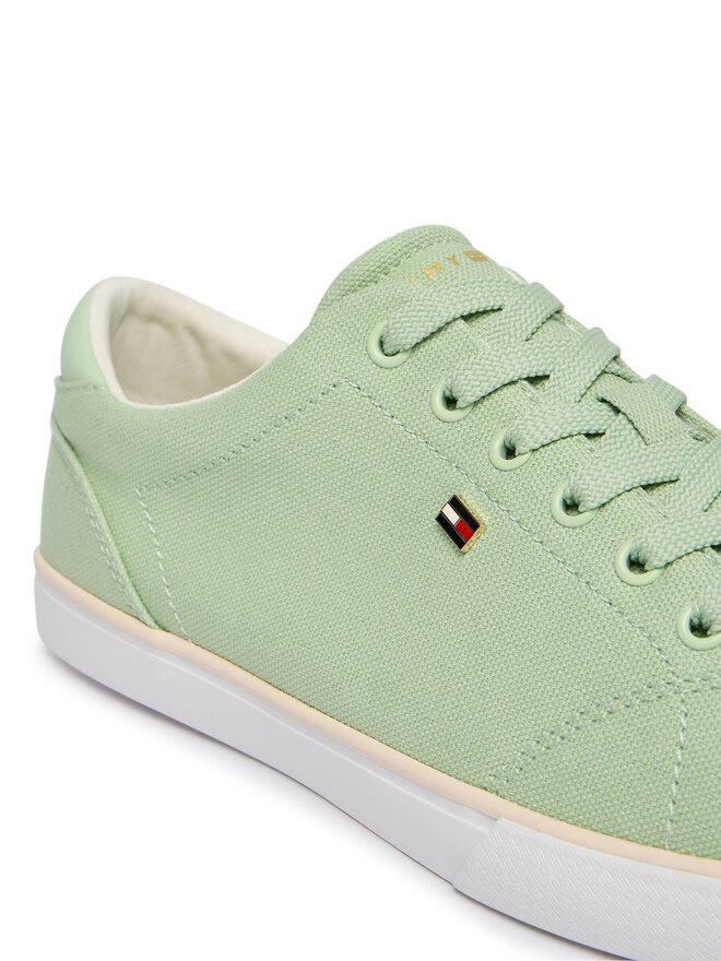 Tommy Hilfiger Sneakers aus Stoff Tommy Hilfiger Th Low Profile Vulc Canvas FW0FW09102 Grün